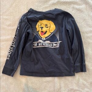 Boys 4T Vineyard Vines Blue Long Sleeve Tee with Dog Graphic